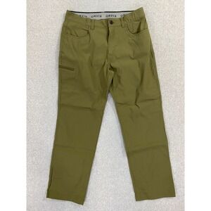 Orvis‎ Pants Mens 34x29 Green Tech Performance Stretch Straight Gorpcore Outdoor